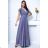 Women's Plus Size (42-46) Long Elegant Party Sleeveless Dress POLISH FASHION PMLBC23265-10 purple 38