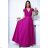 Women's Plus Size (42-46) Long Elegant Party Sleeveless Dress POLISH FASHION PMLBC23265-10 růžová fuchsiová 52