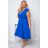 Women's Plus Size (42-46) Long Elegant Party Sleeveless Dress POLISH FASHION PMLBC23265-10 Royal blue 42