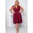 Women's Plus Size (42-46) Long Elegant Party Sleeveless Dress POLISH FASHION PMLBC23265-10 wine 44