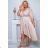 Women's Plus Size (42-46) Long Elegant Party Sleeveless Dress POLISH FASHION PMLBC23265-10 Golden 50
