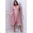 Women's Plus Size (42-46) Long Elegant Party Sleeveless Dress POLISH FASHION PMLBC23265-10 pink 48