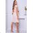 Women's Plus Size (42-46) Long Elegant Party Sleeveless Dress POLISH FASHION PMLBC23265-10 beige 48