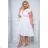 Women's Plus Size (42-46) Long Elegant Party Sleeveless Dress POLISH FASHION PMLBC23265-10 white 50