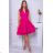 Women's Plus Size (42-46) Long Elegant Party Sleeveless Dress POLISH FASHION PMLBC23265-10 růžová fuchsiová 50