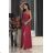 Women's strapless tulle party dress (S/M/L ONE SIZE) ITALIAN FASHION IM923001 růžová malinová 42