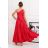 Women's Long Formal Short Sleeve Dress (36-54) POLISH FASHION PMLMR23ALICE red 40