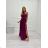 Women's Long Formal Short Sleeve Dress (36-54) POLISH FASHION PMLMR23ALICE purple 40