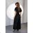 Women's Long Formal Short Sleeve Dress (36-54) POLISH FASHION PMLMR23ALICE black 50