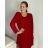 Women's Elegant Long Sleeve Dress (S/M ONE SIZE) ITALIAN FASHION IMM23M6062 S/M/L red