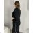 Women's Turtleneck Sweater Knit Long Sleeve Women's (uni sm) ITALIAN FASHION IM4192002 S / M black