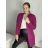 Women's Long Sleeve Shirt Dress (S/M/L ONE SIZE) ITALIAN FASHION IMC22658 růžová fuchsiová S/M/L