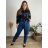 Women's Warm Long Sleeve Dress (L / XL ONE SIZE) ITALIAN FASHION IM421MIA -   dark blue -   2XL / 3XL