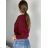 Women's Light Knitted Long Sleeve Sweater (L/XL ONE SIZE) ITALIAN FASHION IM723GALA S / M wine