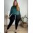 Long Sleeve Dress with Pendant Women's Oversized (3XL / 4XL ONE SIZE) ITALIAN FASHION IMWQ2115022 52/54 black