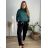 Long Sleeve Dress with Pendant Women's Oversized (3XL / 4XL ONE SIZE) ITALIAN FASHION IMWQ2115022 52/54 black