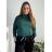 Women's Plus Size Long Sleeve Turtleneck T-Shirt (42/44/46 ONE SIZE) ITALIAN FASHION IM524006 56/58 wine