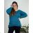Women's Long Sleeve Turtleneck Long Sleeve Sweater (S/M/L ONE SIZE) ITALIAN FASHION IM322394 56/58 modrá petrolejová