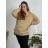 Women's Long Sleeve Turtleneck Long Sleeve Sweater (S/M/L ONE SIZE) ITALIAN FASHION IM322394 56/58 modrá petrolejová