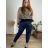 Women's Warm Long Sleeve Dress (L / XL ONE SIZE) ITALIAN FASHION IM421MIA -   dark blue -   2XL / 3XL