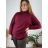 Knitted Sweater with Turtleneck Long Sleeve Women's Plus Size (54/56/58 ONE SIZE) ITALIAN FASHION IM524KEYLA