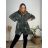 Women's Long Sleeve Weak Zip Hoodie (L/XL/2XL ONE SIZE) ITALIAN FASHION IMB22181 56/58 black