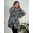 Women's Long Sleeve Weak Zip Hoodie (L/XL/2XL ONE SIZE) ITALIAN FASHION IMB22181 56/58 black