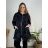 Women's Long Sleeve Weak Zip Hoodie (L/XL/2XL ONE SIZE) ITALIAN FASHION IMB22181 56/58 black