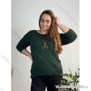 Knitted Sweater with Pendant Long Sleeve Women's (L/XL/2XL ONE SIZE) ITALIAN FASHION IM423590