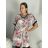 Women's short sleeve tunic oversized (54/56/58ONE SIZE) TURKISH FASHION TME249100-4/DR 54/56 pink old pink