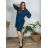 Shirt 3/4 sleeve ladies strip (uni sl) ITALIAN Fashion IM418458 52/54 green