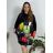 Women's elegant party long sleeve dress (S/M ONE SIZE) ITALIAN FASHION IM322282 56/58 black