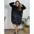 Women's Plus Size Long Warm Long Sleeve Dress (50/52/54 ONE SIZE) ITALIAN FASHION IM424636