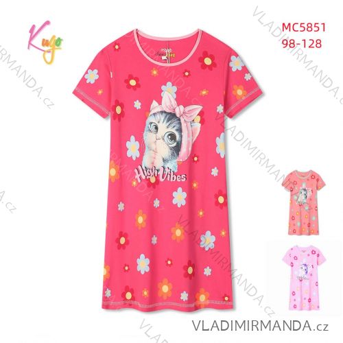 Nightgown short sleeve children's girls (98-128) KUGO MP1290