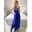 Women's Sleeveless Long Party Dress (S/M ONE SIZE) ITALIAN FASHION IM9235192 dark blue S/M/L