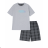 Men's short-sleeved pajamas, oversized (M-3XL) WOLF S2575B