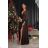 Women's strapless tulle party dress (S/M/L ONE SIZE) ITALIAN FASHION IM923001 brown Chocolate S