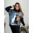 Women's Oversized Knitted Long Sleeve Sweater (S/M ONE SIZE) ITALIAN FASHION IMSN2416125