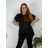 Shirt extended 3/4 long sleeve women's (L/XL/2XL ONE SIZE) ITALIAN FASHION IM423025 56/58 modrá královská