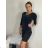 Women's short sleeve dress oversized (L-3XL) POLISH FASHION PMF20013 50 black