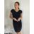 Women's short sleeve dress oversized (L-3XL) POLISH FASHION PMF20013 46 black