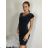Women's short sleeve dress oversized (L-3XL) POLISH FASHION PMF20013 46 black