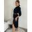 Women's long sleeve shirt dress with belt (S/M/L ONE SIZE) ITALIAN FASHION IMWB24250