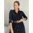 Women's long sleeve shirt dress with belt (S/M/L ONE SIZE) ITALIAN FASHION IMWB24250