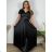 Women's Long Casual Short Sleeve Dress (S/M ONE SIZE) ITALIAN FASHION IMPSH246540XL/DUR  dark blue