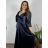 Women's Long Casual Short Sleeve Dress (S/M ONE SIZE) ITALIAN FASHION IMPSH246540XL/DUR  dark blue