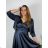 Women's Long Casual Short Sleeve Dress (S/M ONE SIZE) ITALIAN FASHION IMPSH246540XL/DUR  dark blue