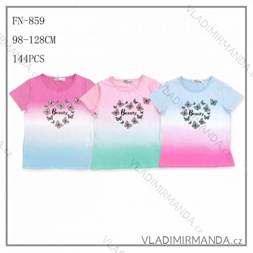 Short sleeve T-shirt for children's girls (98-128) SEZON SEZ25FN-859