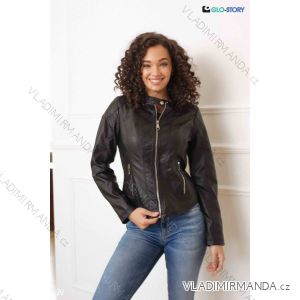 Women's leatherette jacket (S-2XL) GLO-STORY GLO25WPY-4212-1