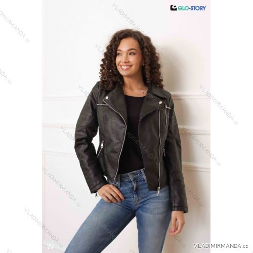 Women's leatherette jacket (S-2XL) GLO-STORY GLO25WPY-4217-1